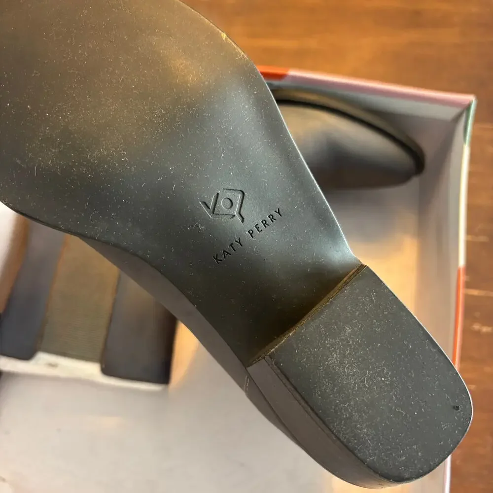 Katy Perry Ziggy Ankle Boots 7.5 NWT Gray Leather Ankle Booties Western Heel